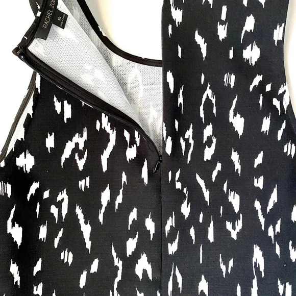 Rachel Zoe Black & White Crop Top With Side Zipper Women’s Size Large - Picture 6 of 7